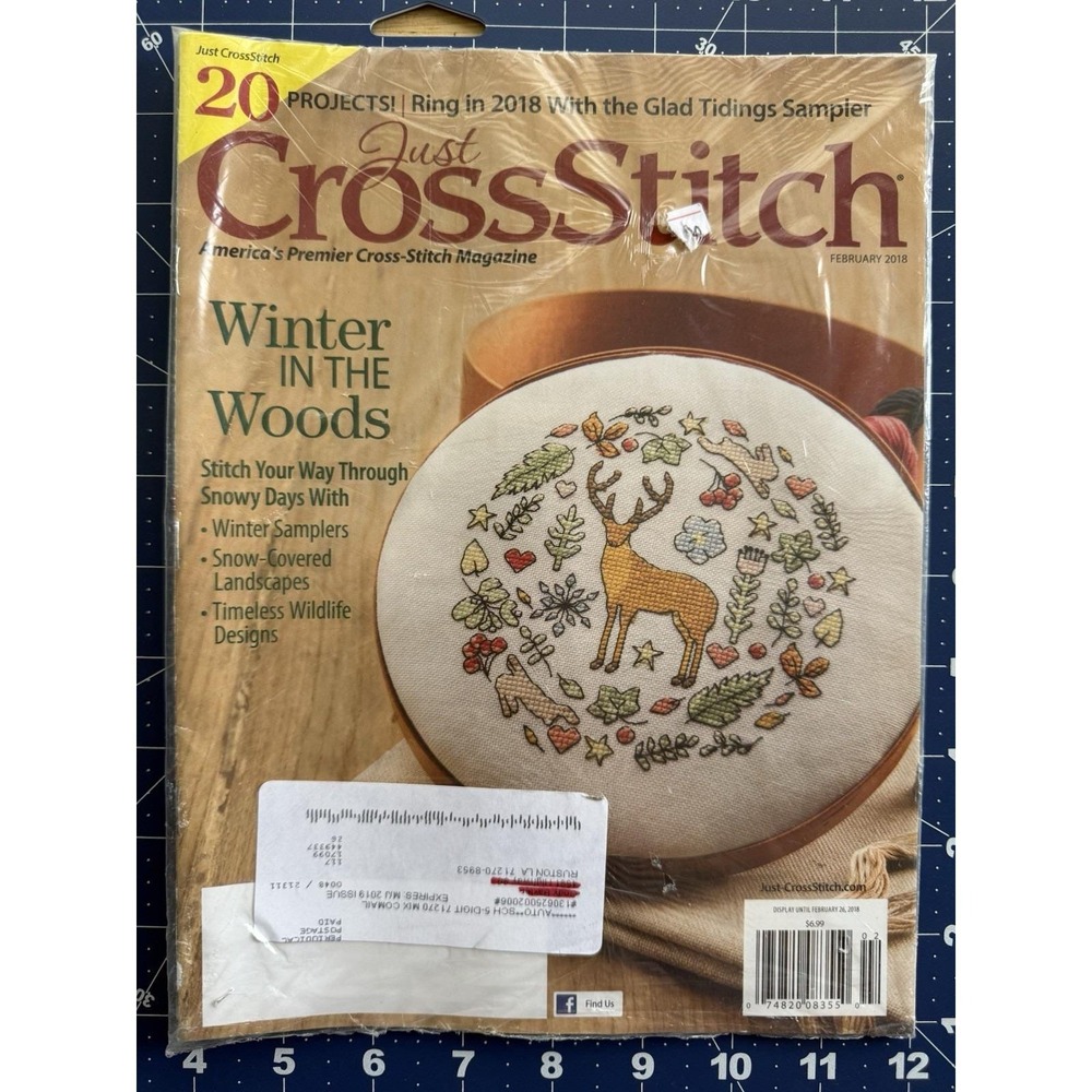 Just Cross Stitch magazine February 2018 Winter in‎ The Woods Wildlife Designs